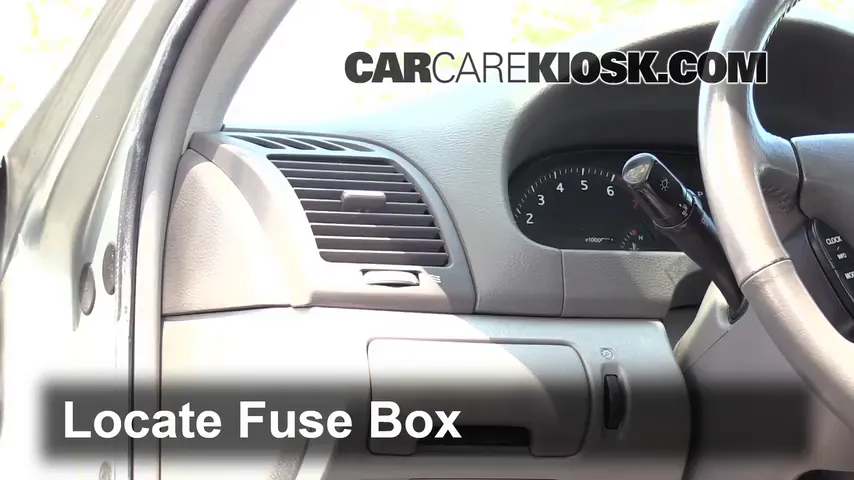 Interior Fuse Box Location: 2002 Toyota Camry LE 2.4L 4 Cyl.